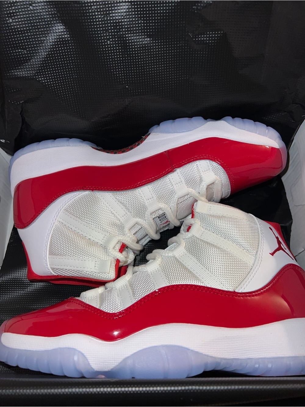 Jordan Kids Retro Basketball Sneakers in White & Red